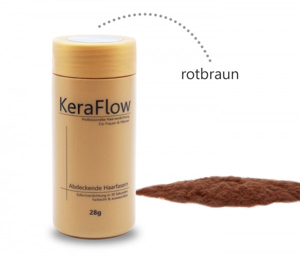 KeraFlow Schütthaar in rotbraun